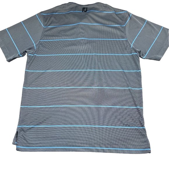 FootJoy FJ Mens‎ M Shirt Polo Logo Golf Performance Stretch Moisture Wick Gray - Picture 5 of 12